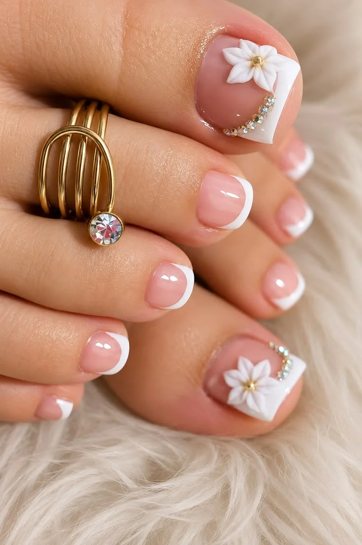 mẫu nail chân xinh