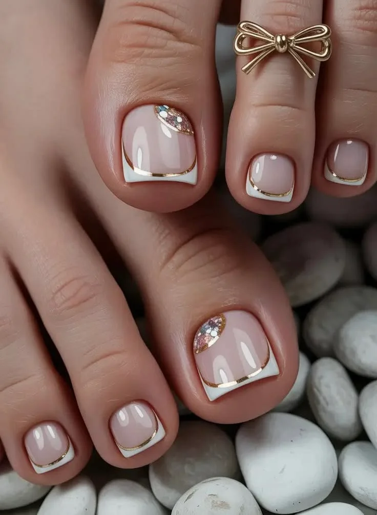 mẫu nail chân xinh